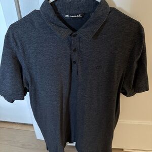 Travis Mathew Men's Dark Gray Polo Shirt